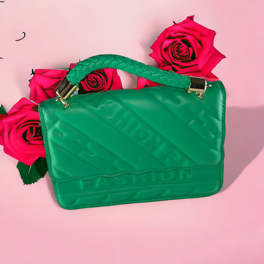 Kashpire | Tribeca Mini Quilted Handbag in Green | L22