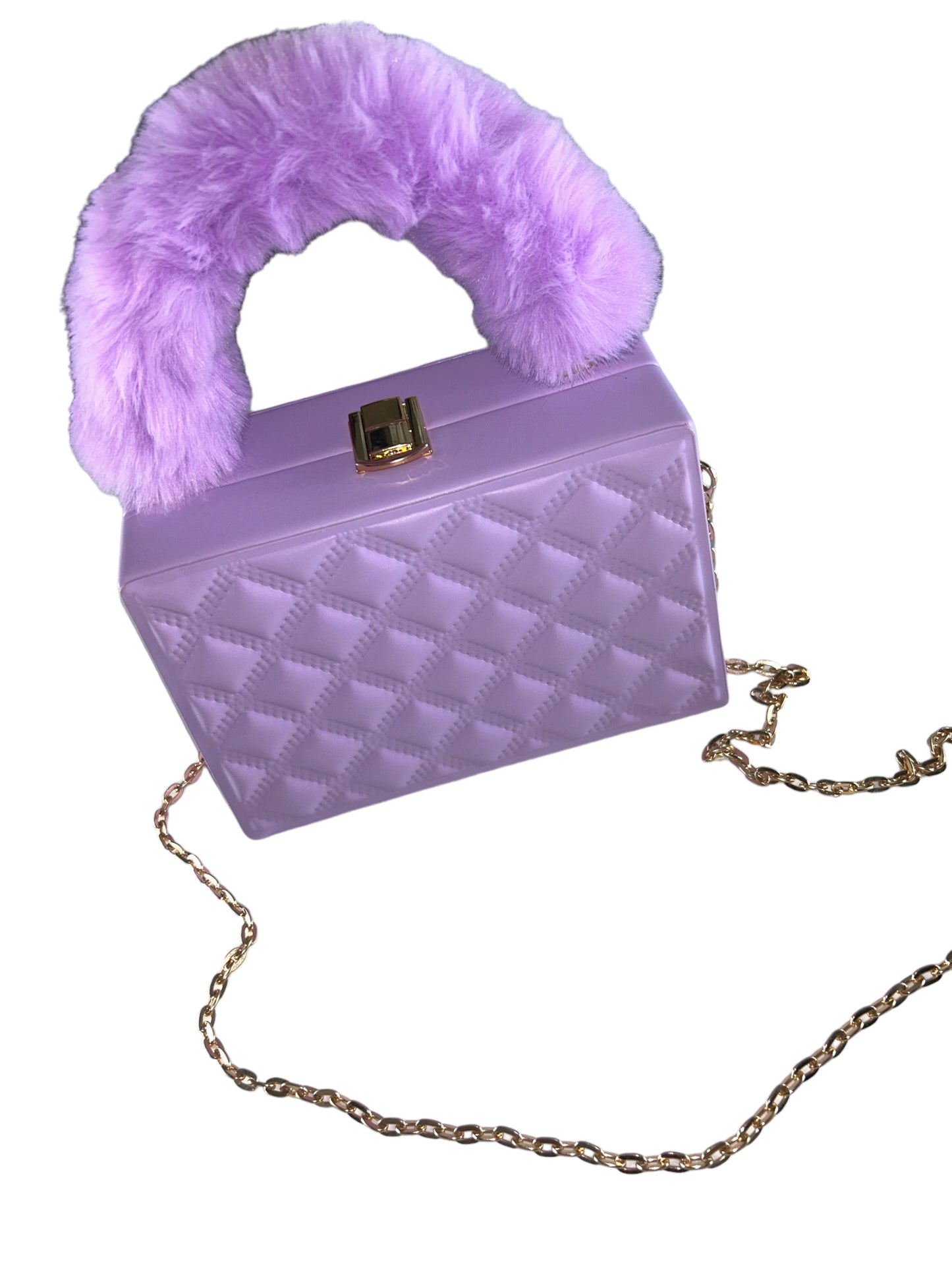 Kashpire | Argyle Checkered Handbag in Purple | L5