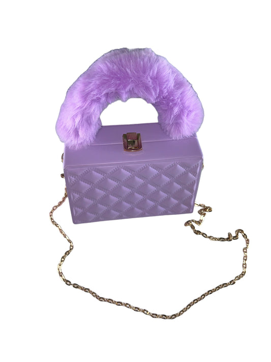 Kashpire | Argyle Checkered Handbag in Purple | L5