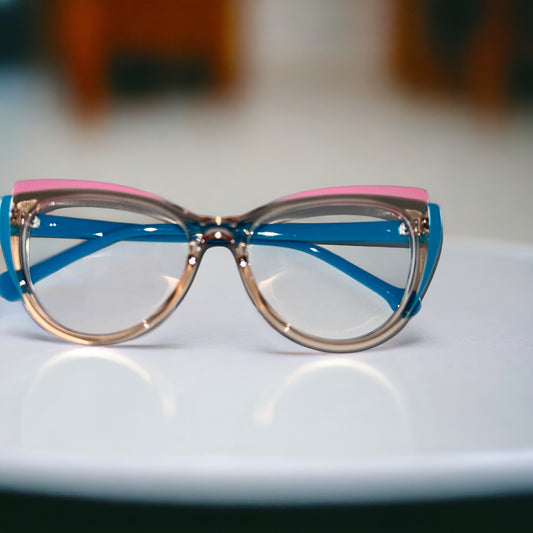 Kashpire | Serenity Blue Light Blocking Glasses in Pink-Blue | M9